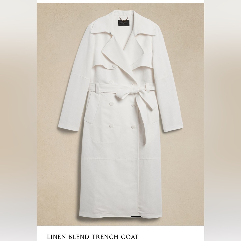 Banana Republic factory linen trenchcoat